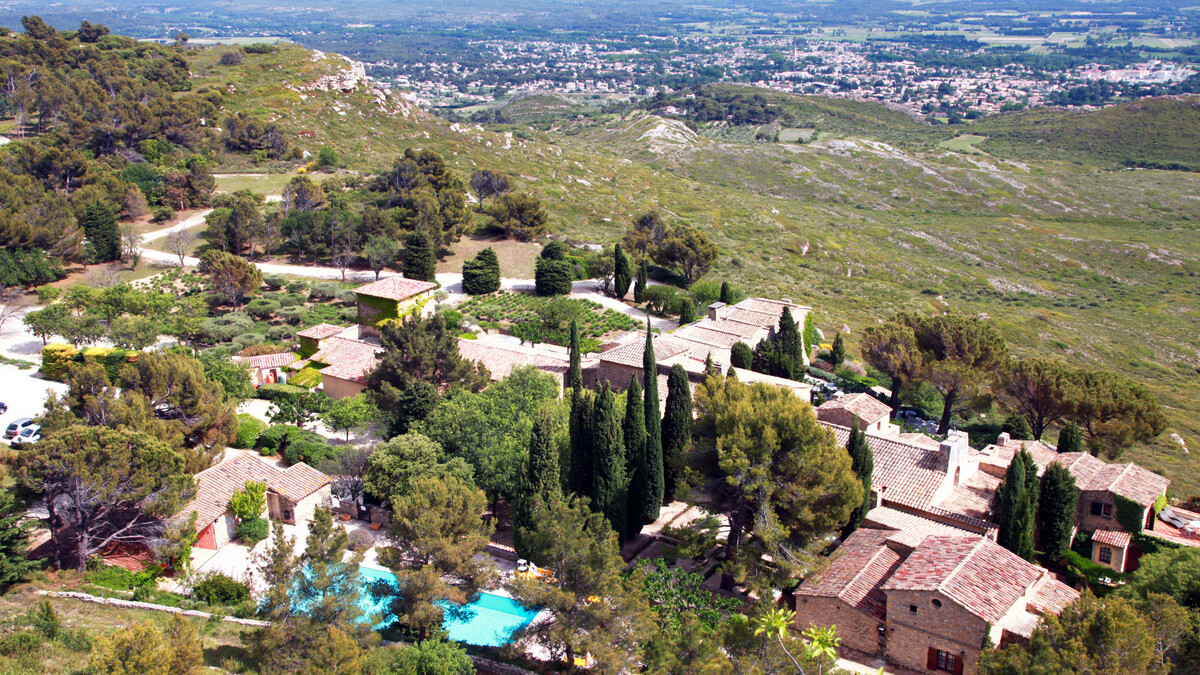 Vue aérienne du site