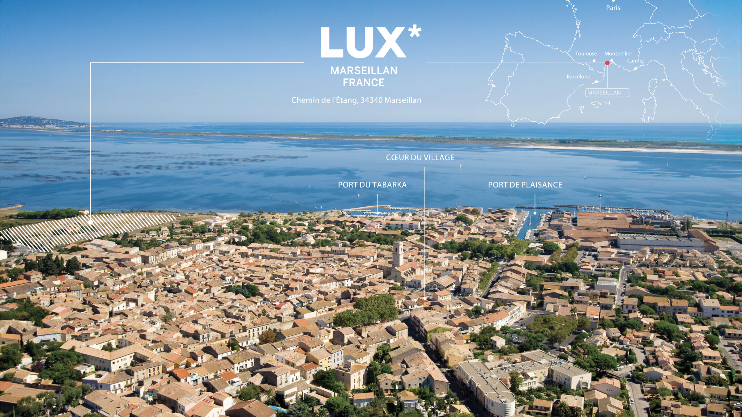 Plan de situation à Marseillan