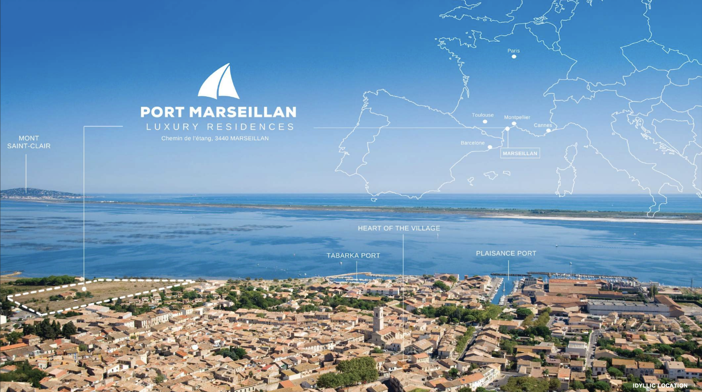 Plan de situation à Marseillan